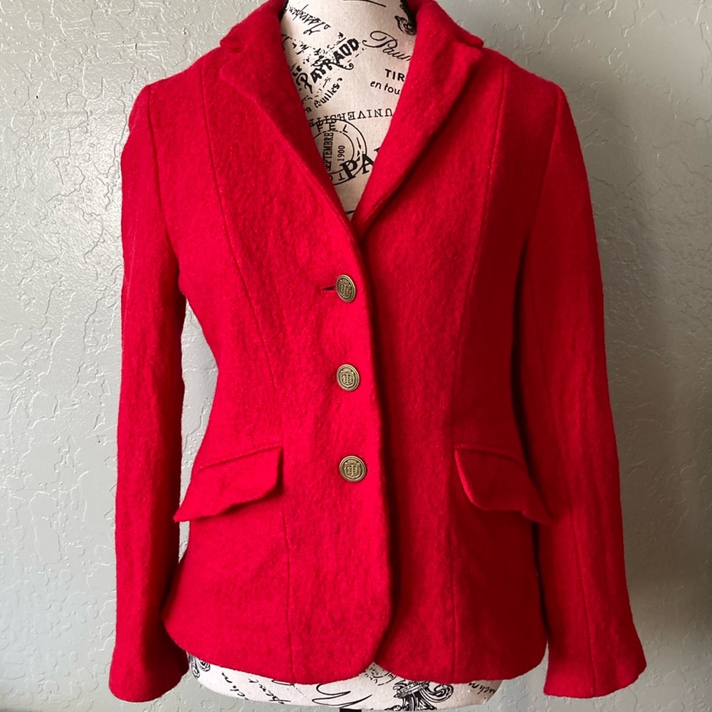 Talbots Aberdeen Red Wool Blazer